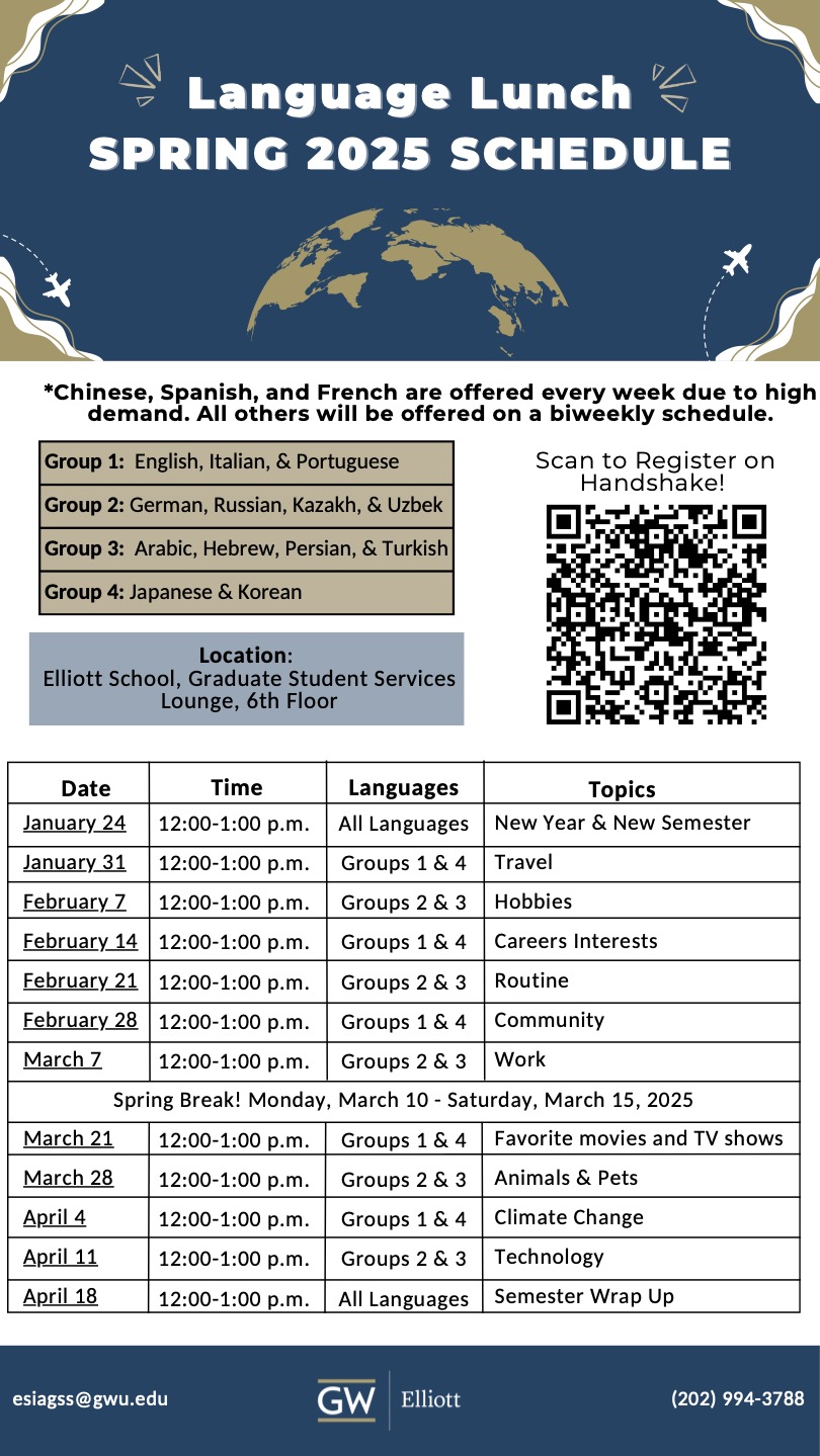language lunch spring 25